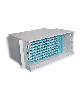 China Cold - Rolling Steel 24 48 96 Core Fiber Optic Patch Panel ODF With Splice Tray factory