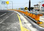 Yellow Road Roller Barrier Anti Corrosion 50 Meters Protective Guardrail