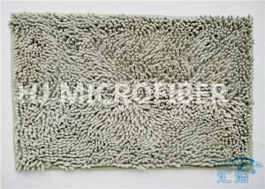 China Plush Big Chenille Rubber Backing Non-Slip Microfiber Kitchen Floor Mat Grey factory