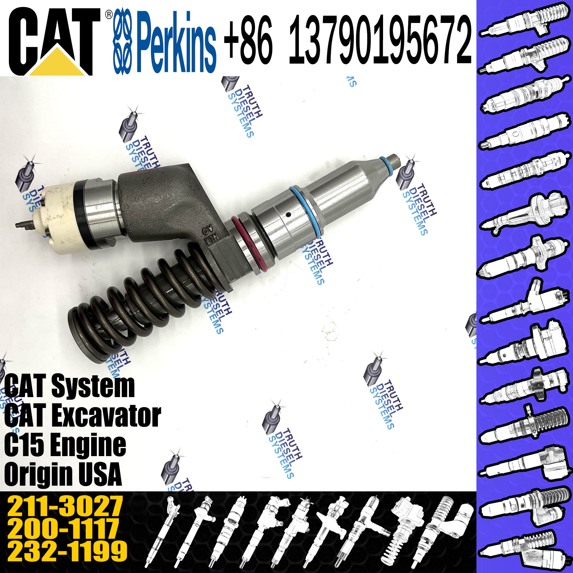 10R-0959 2113027 Caterpillar Fuel Injector Origional Standard 3406E 3456 SR4