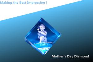 China Mother's Day Diamond/CRYSTAL DIAMOND/3D LASER CRYSTAL CUT CORNER CUBE/3D CRYSTAL CUBE factory
