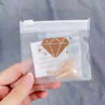 Small Frosted PVC Jewelry Zipper Bags Custom Printed Transparent Waterproof