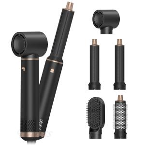 China 5 in 1 Black Gift Box Hair Dryer One Step Professional Negative Ion Multi Function Styler factory