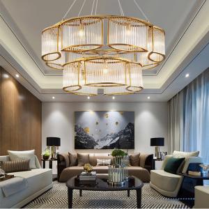 China 110lm/W Hotel Staircase E14 Crystal Pendant Light Height 600mm factory