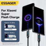 USB 2.0 Type C Charging Cable USB A To USB C 120W ES-X47 Series
