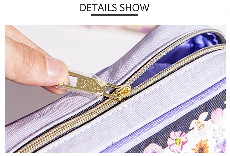 Simple Style Multifunction Polyester Cosmetic Bag