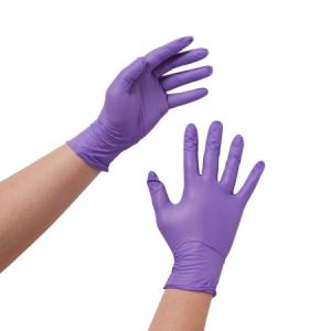 China Nitrile Disposable Glove Synthetic Nitrile Heavy Duty Purple Green Orange Color factory