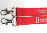 Shiny red color high quality heat transfer printing lanyards for festival