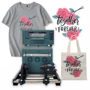 China 1440DPI Double Head Dtf Printer 30cm DTF Cloth Printing Machine on sale