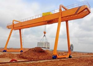 China Construction Electric Gantry Crane 10 Ton Double Girder With Trolley factory