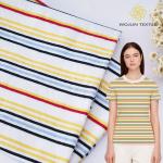 Sterile Yarn Dyed Stripe Fabric , Leisure Wear Combing Striped Cotton Fabric