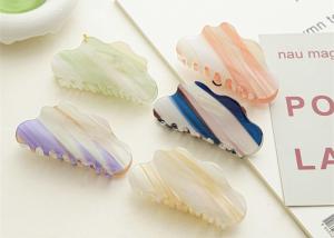 China Magic cloud color gradient 8cm large acetic acid hair clip shark hairpin accessories hair catch factory