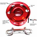 Anti Corrosion Multicolor dive reel line , Aluminium Alloy Wire Reel Line Wheel