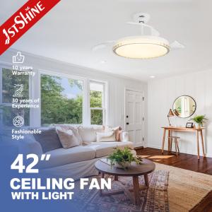 China 110-240V/50Hz-60Hz LED Ceiling Fan with Retractable Blades 10- and Space-Saving Design factory