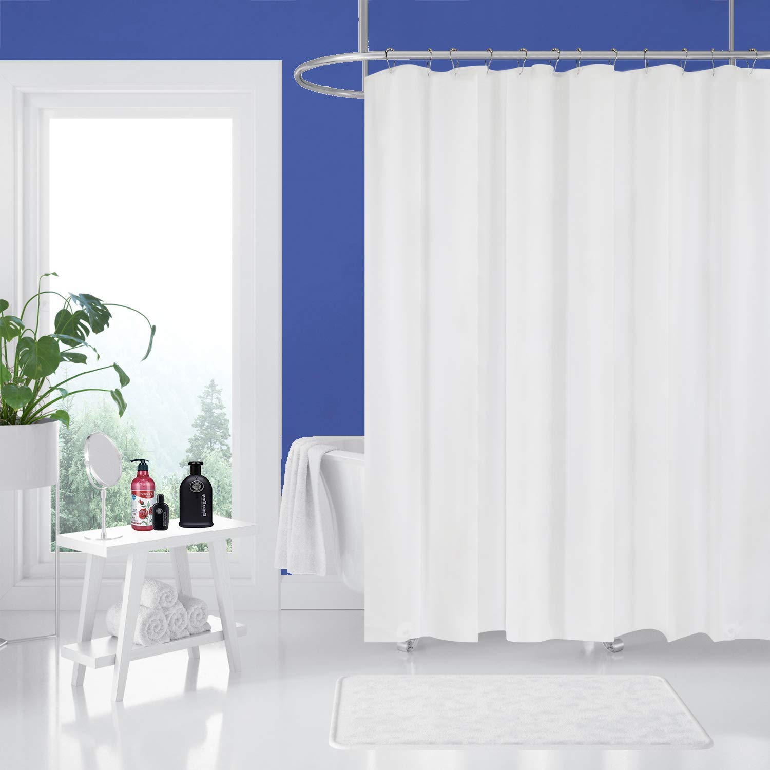 Plastic Waterproof Mold Mildew Resistant PEVA Shower Curtain