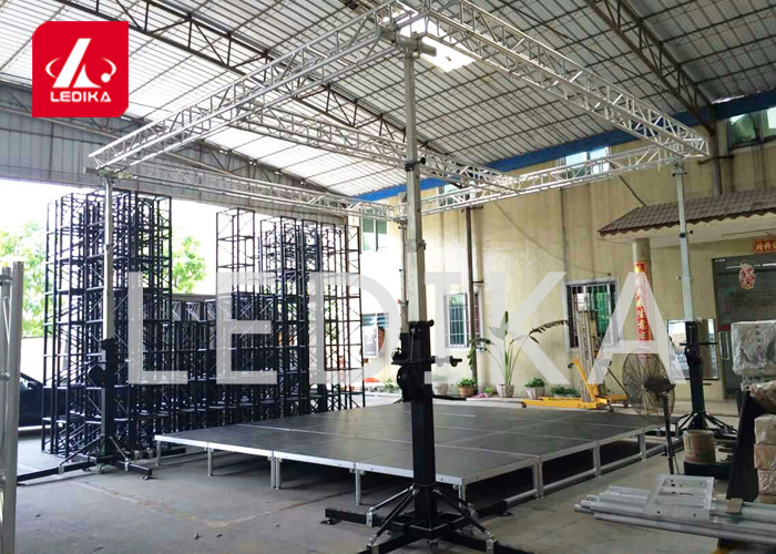Fireproof Steel Truss Tower System Easy To Transport And Set Up / Truss Crank Stand