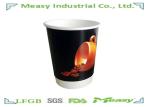 8OZ , 300CC , Personalized Printed Coffee Paper Cups Good Insulation Black