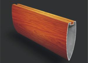 China Floating Commercial Ceiling Tiles , Aluminum Wooden Tube With Bullet shaped factory