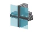 Ventilated Facades Aluminium Curtain Wall Profile Lightweight Eco Friendly
