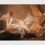 Traditional Nude Woman Portrait / Canvas Art Portrait Brush Strokers Photo