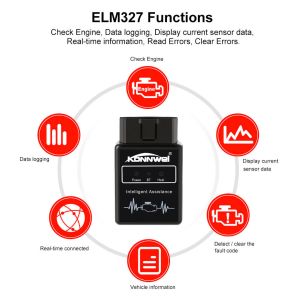 Universal Bluetooth Diagnostic Scanner KONNWEI KW912 Bluetooth Engine Scanner