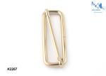 50mm Inner Brass Center Bar Buckle , OEM Or ODM 2 Inch Center Bar Buckle