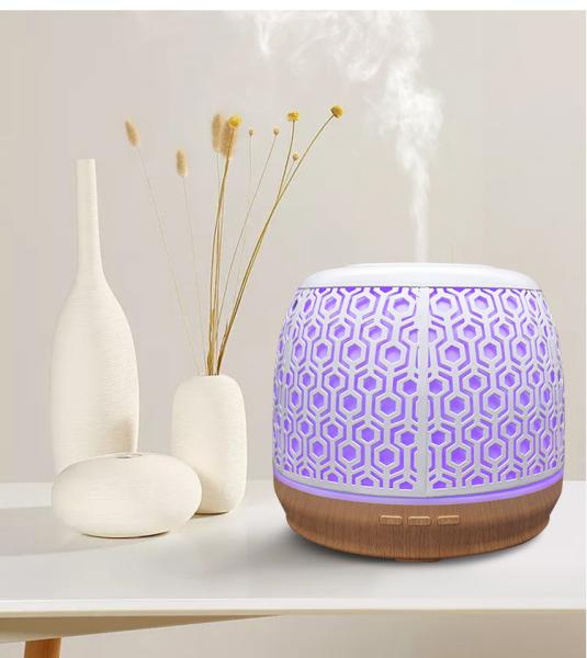 500ML Essential Oil Diffuser Big Capacity Iron Metal Ultrasonic With Colorful