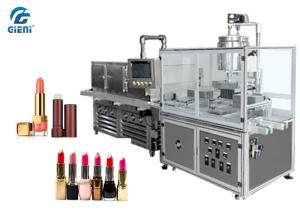 China 10 Nozzles Semi Automatic Lipbalm Filling Machine For Pearl Powder Materials, with Chilling Tunnel factory
