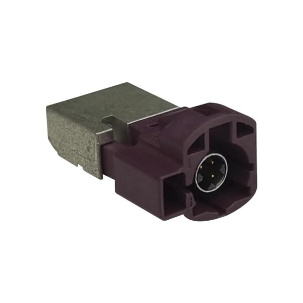 China FAKRA HSD Connector 4+2PIN 90 Degree Plugs And Connector PCB Mount factory