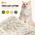 100% Natural Tofu Cat Litter Odor Locking Clumping Biodegradable Cat Litter
