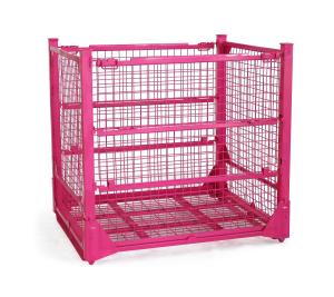 China ISO RAL Galvanised 110kg 4 Layers Stackable Steel Wire Cages factory