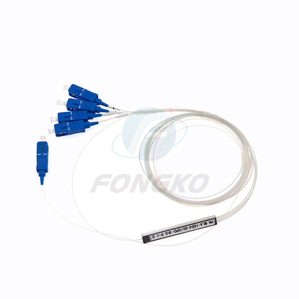 Sc To Apc Ftth Mini Fiber Cable Splitter 1x4 Optical Plc Splitter