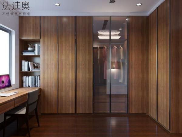 Traditional Chinese Elegance Dark Wood Effect Wardrobe With Glass Accents And