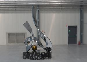 China Abstract Modern Outdoor Mirror Stainless Steel Sculpture factory