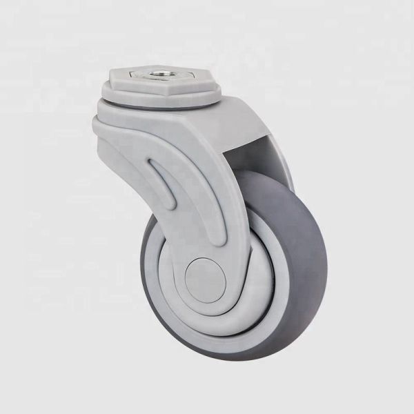 China 3 Inch Bolt Hole Stem Swivel Medical Trolley Caster Wheels factory
