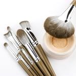 Grey Makeup Brush Set Of Eight Fine Synthetic Hair Cruelty Free