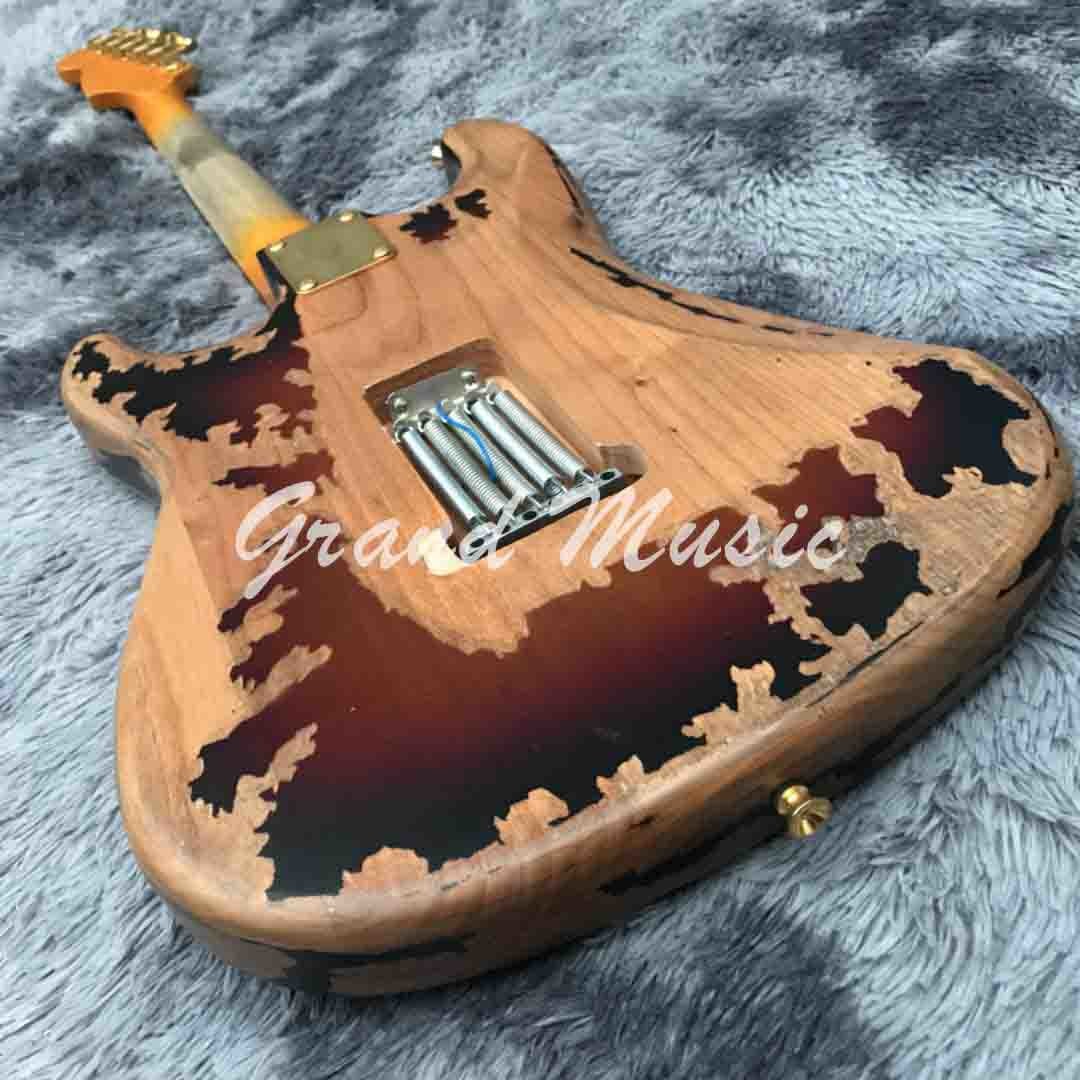High Quality The new handmade remains ST SRV electric guitar,Do old electric guitar,Real photo,Free shipping
