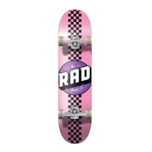 China YOBANG OEM RAD Wheels Checker Stripe Pink / Black Complete Skateboard - 7.75&quot; x 31.25&quot; factory