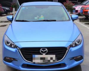 China Fog Blue Metallic Finish Matte Car Vinyl Wrap 5 Years Durability SGS factory