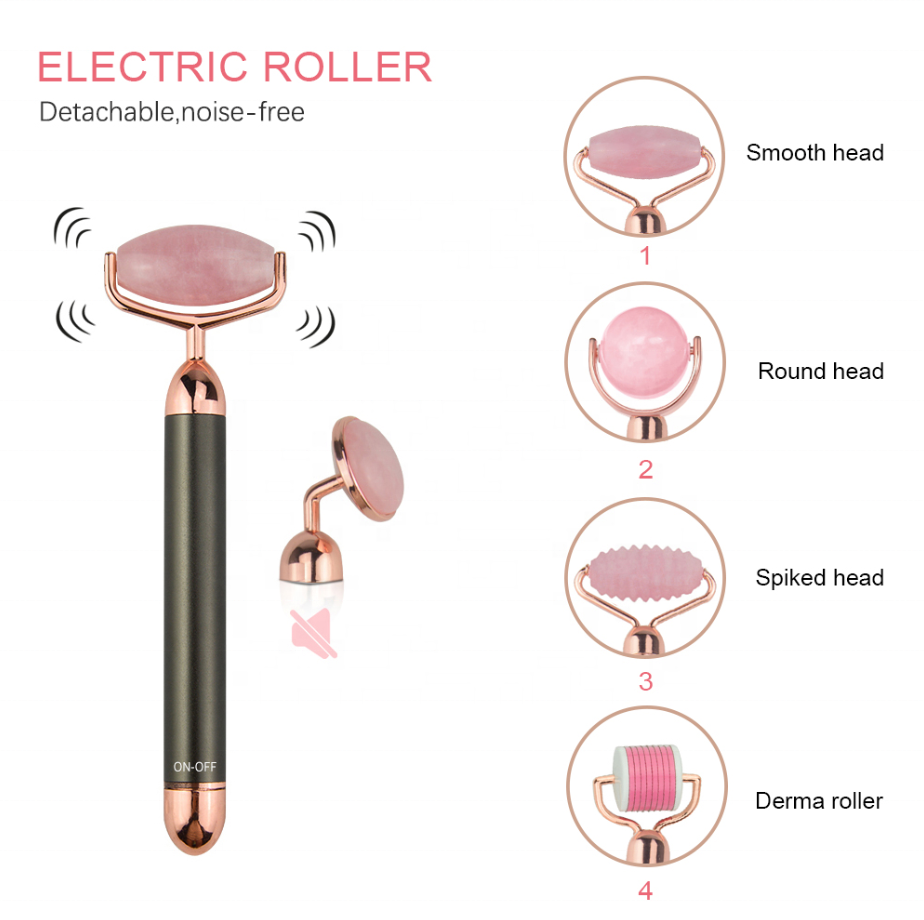 Detachable Smooth Head Authentic Jade Roller Back Shoulder Skin Roller Jade
