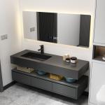 Luxury Rock Plate Integrated Bathroom Cabinet Hotel Toilet Wash Basin
