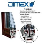DIMEX L70 Sliding UPVC Window Profiles Door Systems For Construction