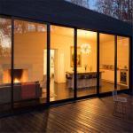 Customized Color Design Aluminum Double Glass Sliding Door Frameless