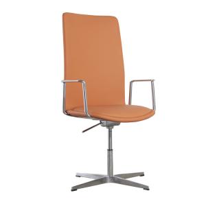 China Light Brown Desk Executive Home Chairs 320mm Radius 3D Adjust 4 Star Base factory