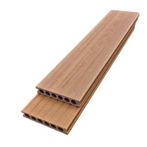 China Longan Pattern Anti Rotten Co Extrusion WPC Decking Flooring 140*23mm factory