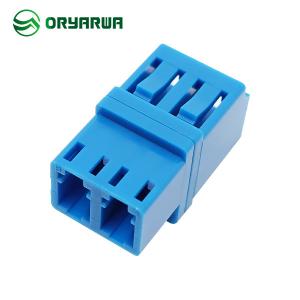 China RJ45 Type LC Fiber Optic Adapter Non Flange Blue Duplex Adapters factory