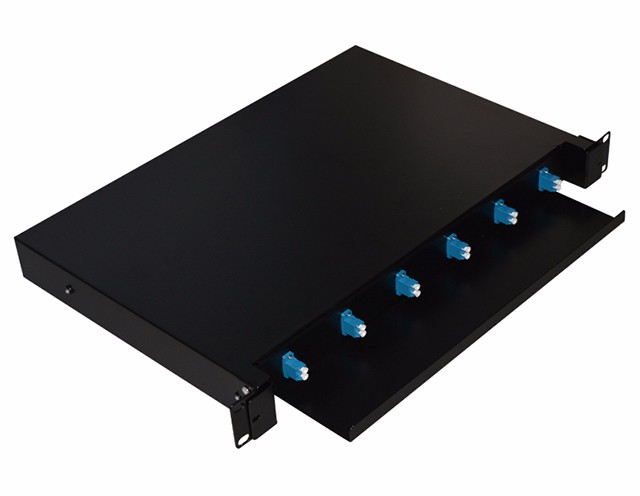 1RU FDP Loaded UPC Duplex Adapters Fiber Patch Panel Rack Mount