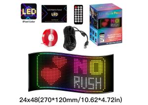 China 24*48 LED Flexible Light Display APP Control Car Advertising Screen Ip65 Full Color High Definition Car Display factory