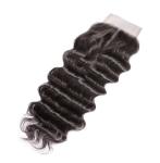 12 Inch Virgin Indian Human Hair Weave / Closure Deep Wave Bundles