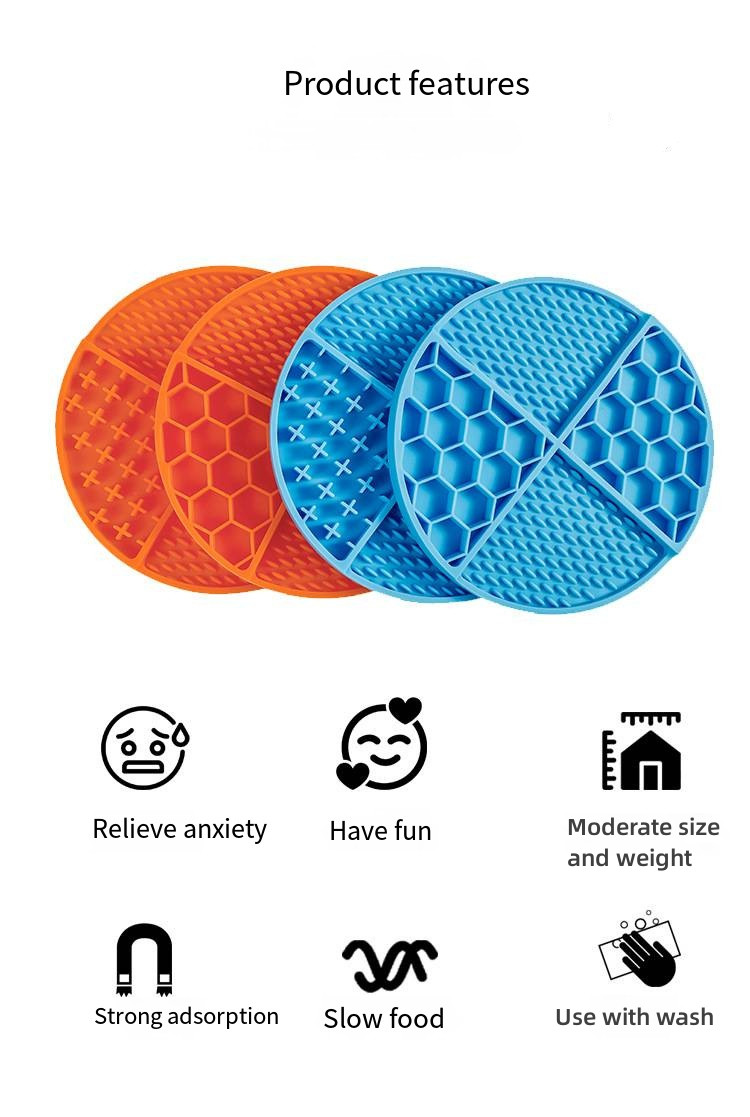 New Pet Honeycomb Licking Pad Anti-Choking Anti-Vomiting Stress-Relieving Pet Slow Food Mat